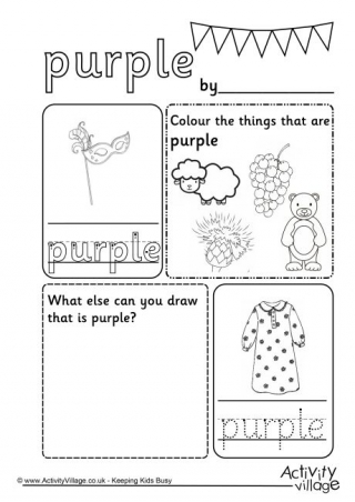 Purple Colour Worksheet