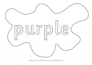 Purple Colouring Page Splats