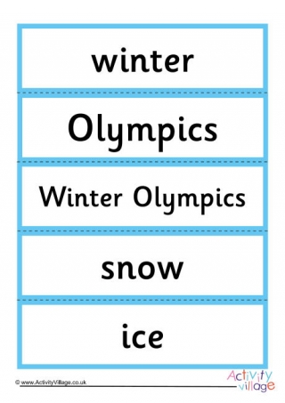 PyeongChang Word Cards