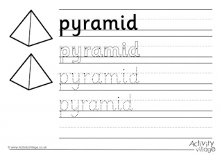 Pyramid Handwriting Worksheet