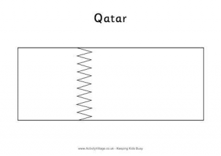 Qatar Flag Colouring Page