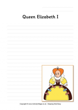 Queen Elizabeth I Writing Page