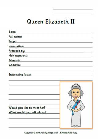 Queen Elizabeth Worksheet