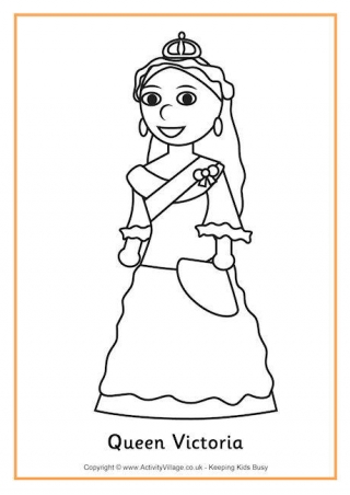 Queen Victoria Colouring Page