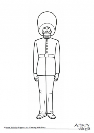 Queen's Guard Colouring Page 2