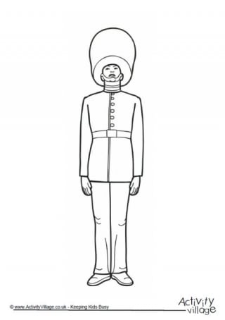 Queen's Guard Colouring Page 2