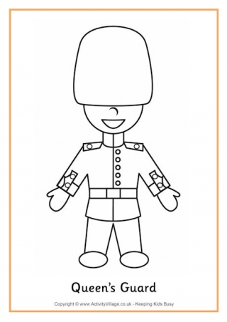 Queen's Guard Colouring Page