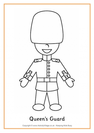 Queen's Guard Colouring Page