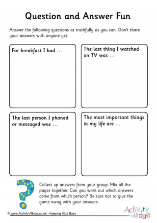 Question And Answer Fun