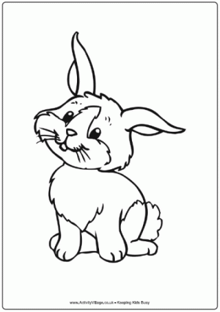Rabbit Colouring Page 3