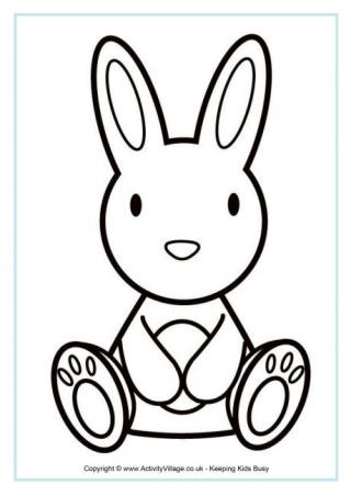 Rabbit Colouring Page