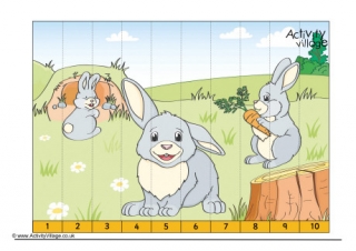 Rabbit Counting Jigsaw