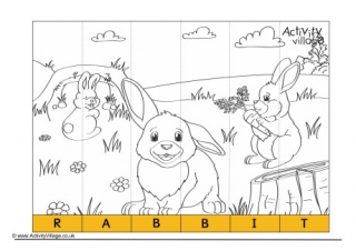 Rabbit Spelling Jigsaw