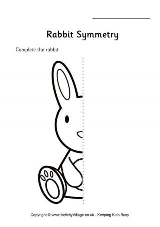 Rabbit symmetry worksheet