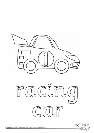 Racing Car Finger Tracing