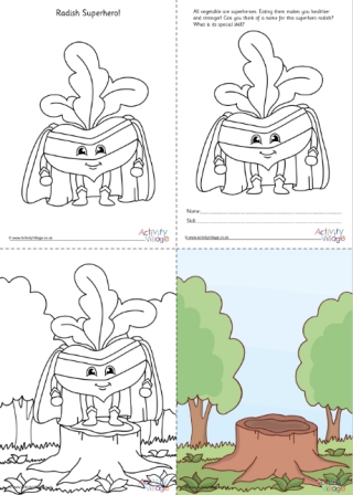 Radish Superhero Colouring Set
