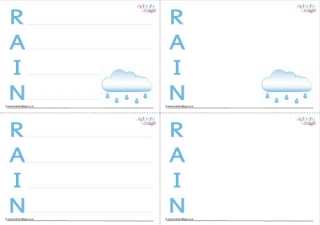 Rain Acrostic Poem Printable