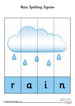 Rain Spelling Jigsaw