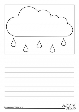 Rain Weather Symbol Story Paper