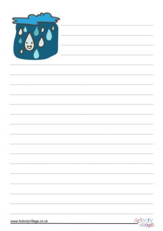Rain Writing Paper