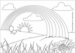 Rainbow Colouring Page 2