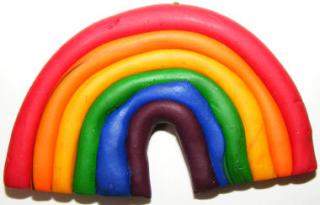 Rainbow Fridge Magnet (Or Brooch)