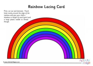 Rainbow Lacing Card