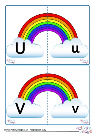 Rainbow Letter Matching Cards