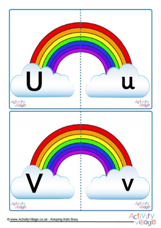 Rainbow Letter Matching Cards
