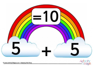 Rainbow Number Bonds Posters to 10