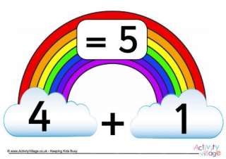 Rainbow Number Bonds Posters to 5