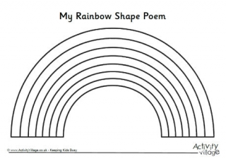 Rainbow Shape Poem Template