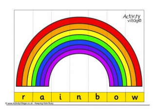 Rainbow Spelling Jigsaw
