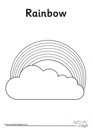Rainbow Weather Symbol Colouring Page