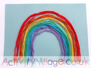 Rainbow Wool Collage