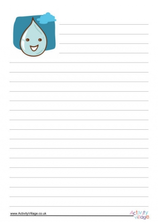 Raindrop Writing Paper