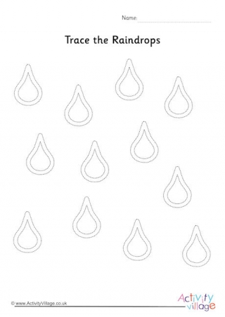 Raindrops Tracing Page