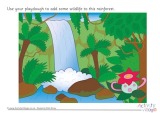 Rainforest Playdough Mat