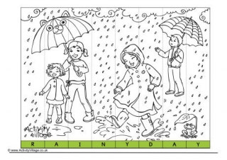 Rainy Day Spelling Jigsaw