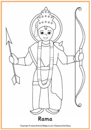 Rama Colouring Page