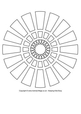 Rangoli Colouring Page 1