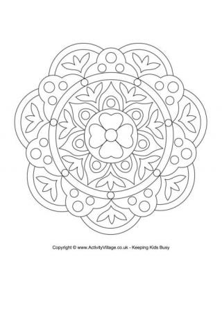 Rangoli Colouring Pages