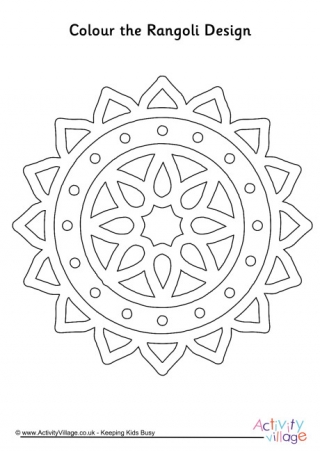 Rangoli Colouring Page 9