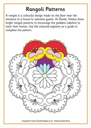 Rangoli Colouring Pattern 2