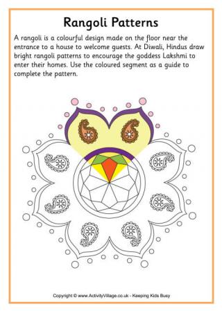 Rangoli Colouring Pattern 3