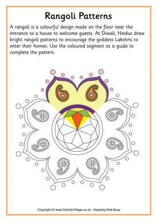 Rangoli Colouring Pattern 3