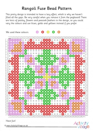 Rangoli fuse bead pattern 1