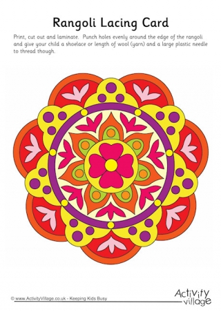 Rangoli Lacing Card 1