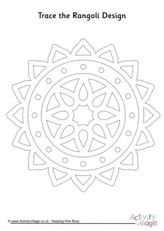 Rangoli Tracing Page 9