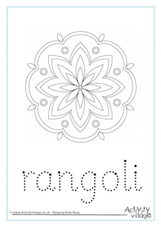 Rangoli Word Tracing